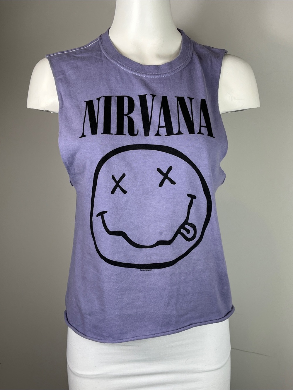 NIRVANA Lavender Sleeveless Graphic Tank